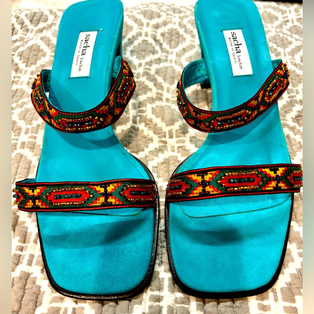 Sacha London Slip on Kitten Heels